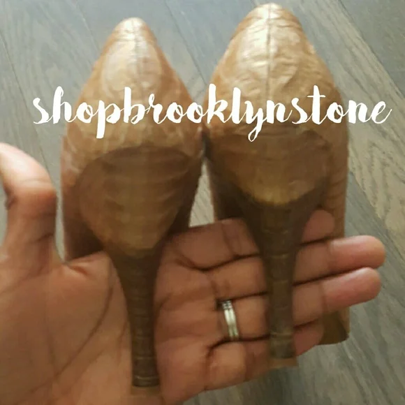 Prada Brown Python Pumps - Picture 2 of 7